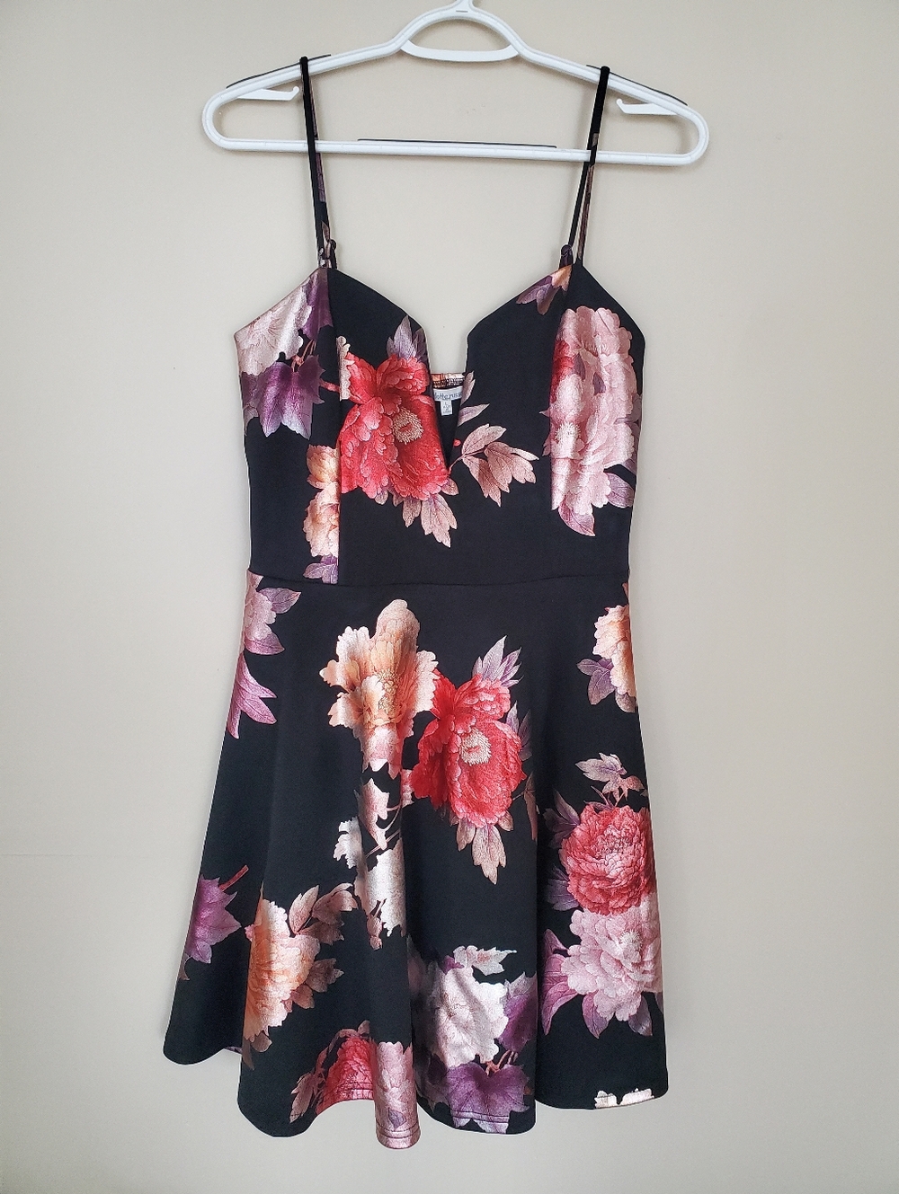 Charlotte Russe Metalic Floral A Line Dress